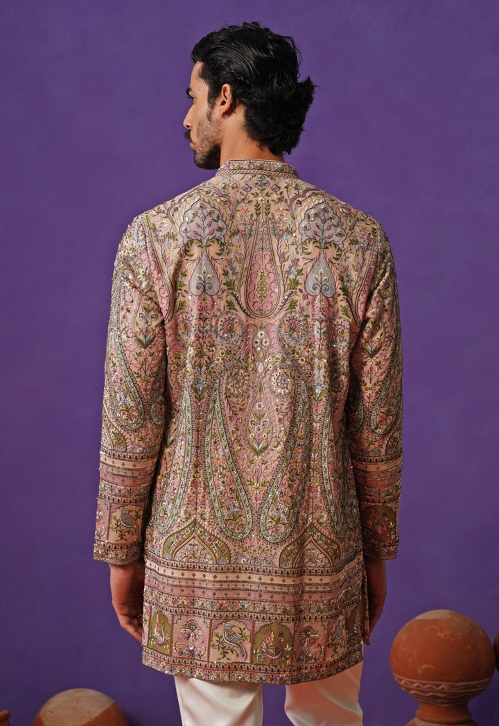 Pink Georgette Short Kurta Set Kalpraag - Fabilicious Fashion