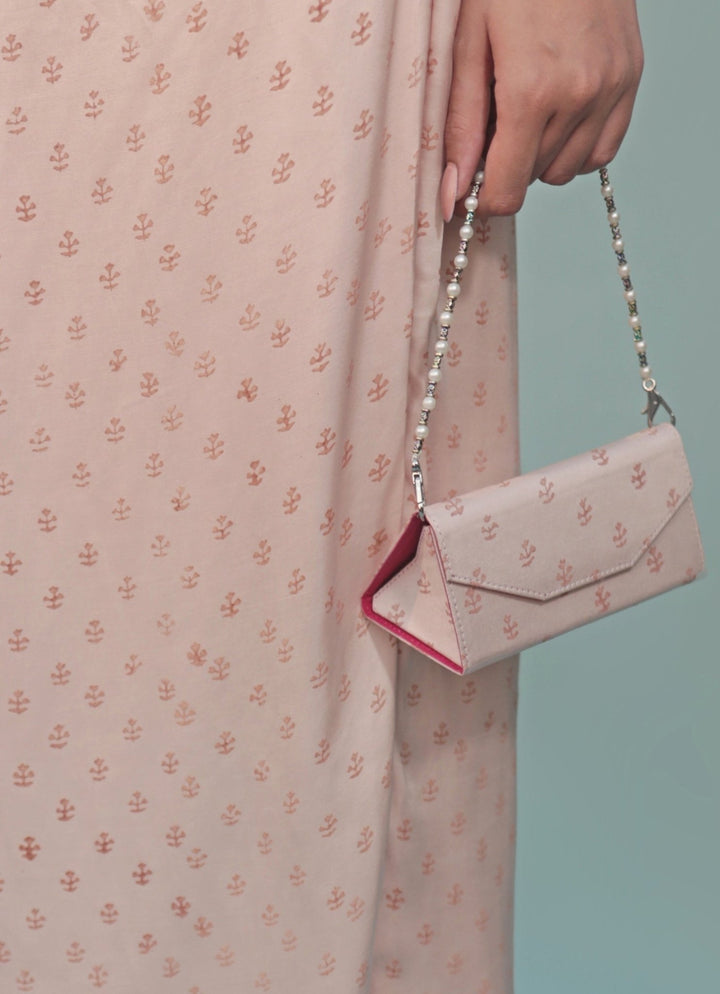 Pink Handprinted Clutch Bag - Add on Only Prahnaaya - Fabilicious Fashion