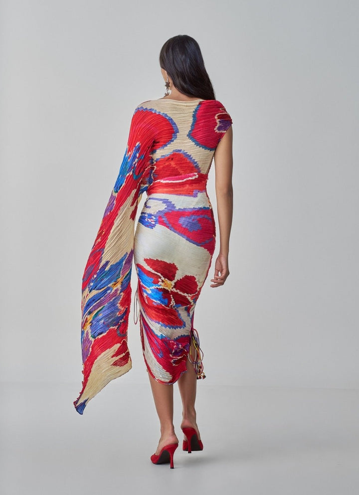 Pink Ikat Print Dress Saaksha & Kinni - Fabilicious Fashion