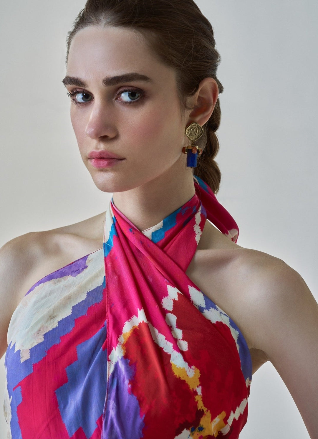Pink Ikat Print Dress Saaksha & Kinni - Fabilicious Fashion