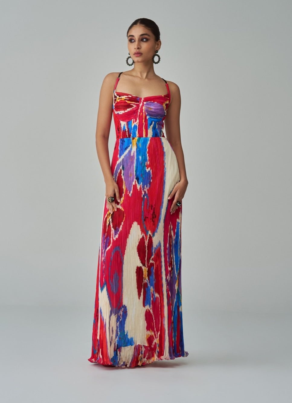 Pink Ikat Print Dress Saaksha & Kinni - Fabilicious Fashion