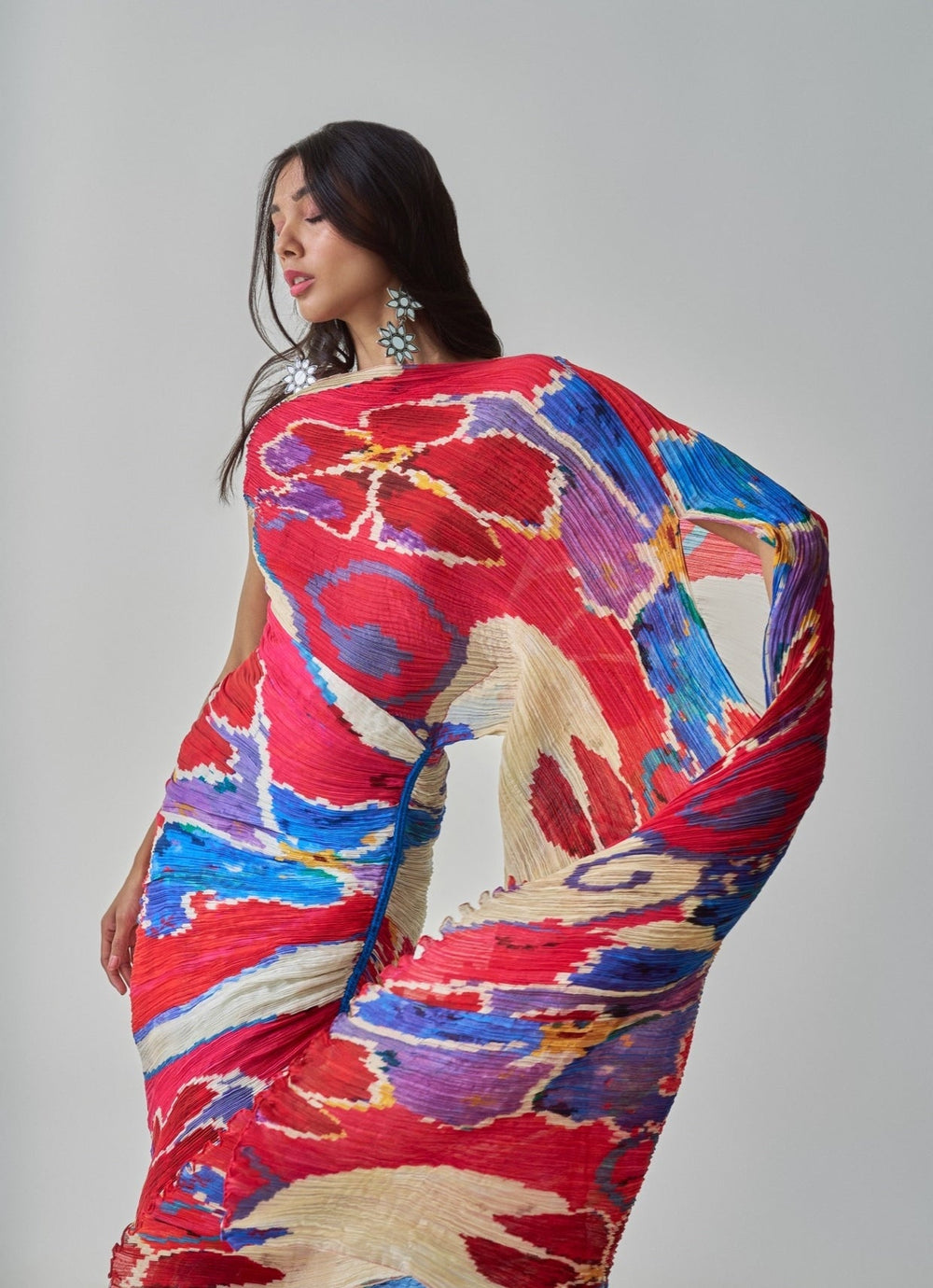 Pink Ikat Print Dress Saaksha & Kinni - Fabilicious Fashion