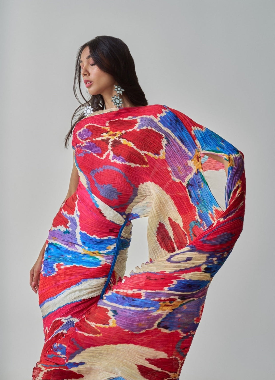 Pink Ikat Print Dress Saaksha & Kinni - Fabilicious Fashion