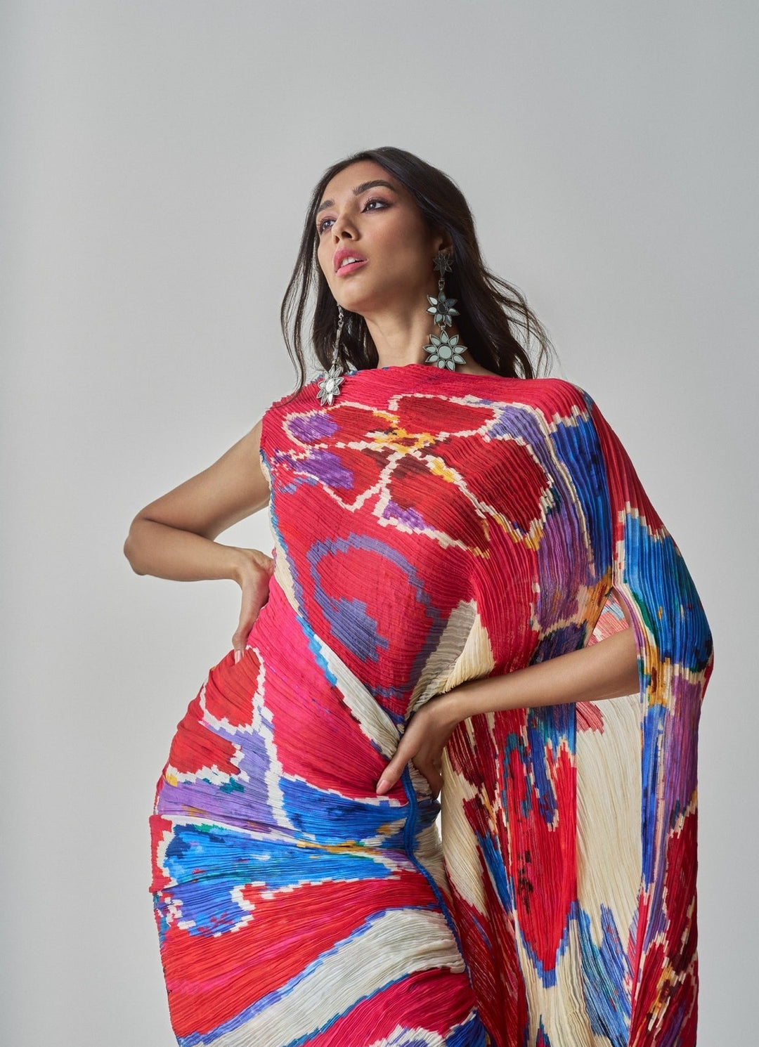 Pink Ikat Print Dress Saaksha & Kinni - Fabilicious Fashion
