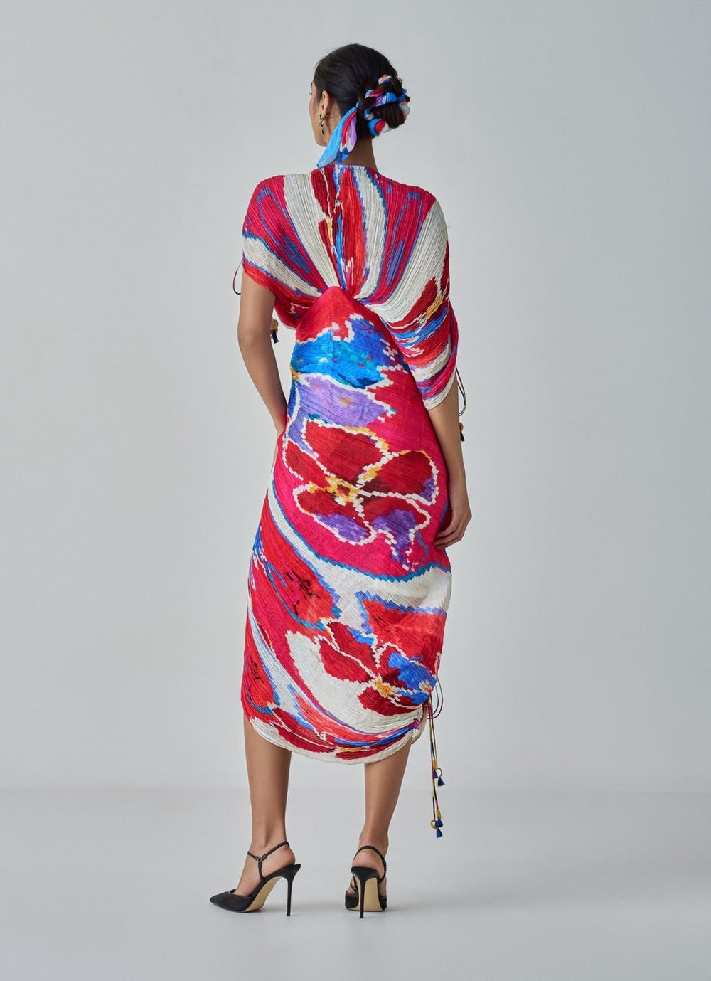 Pink Ikat Print Kaftan Dress Saaksha & Kinni - Fabilicious Fashion