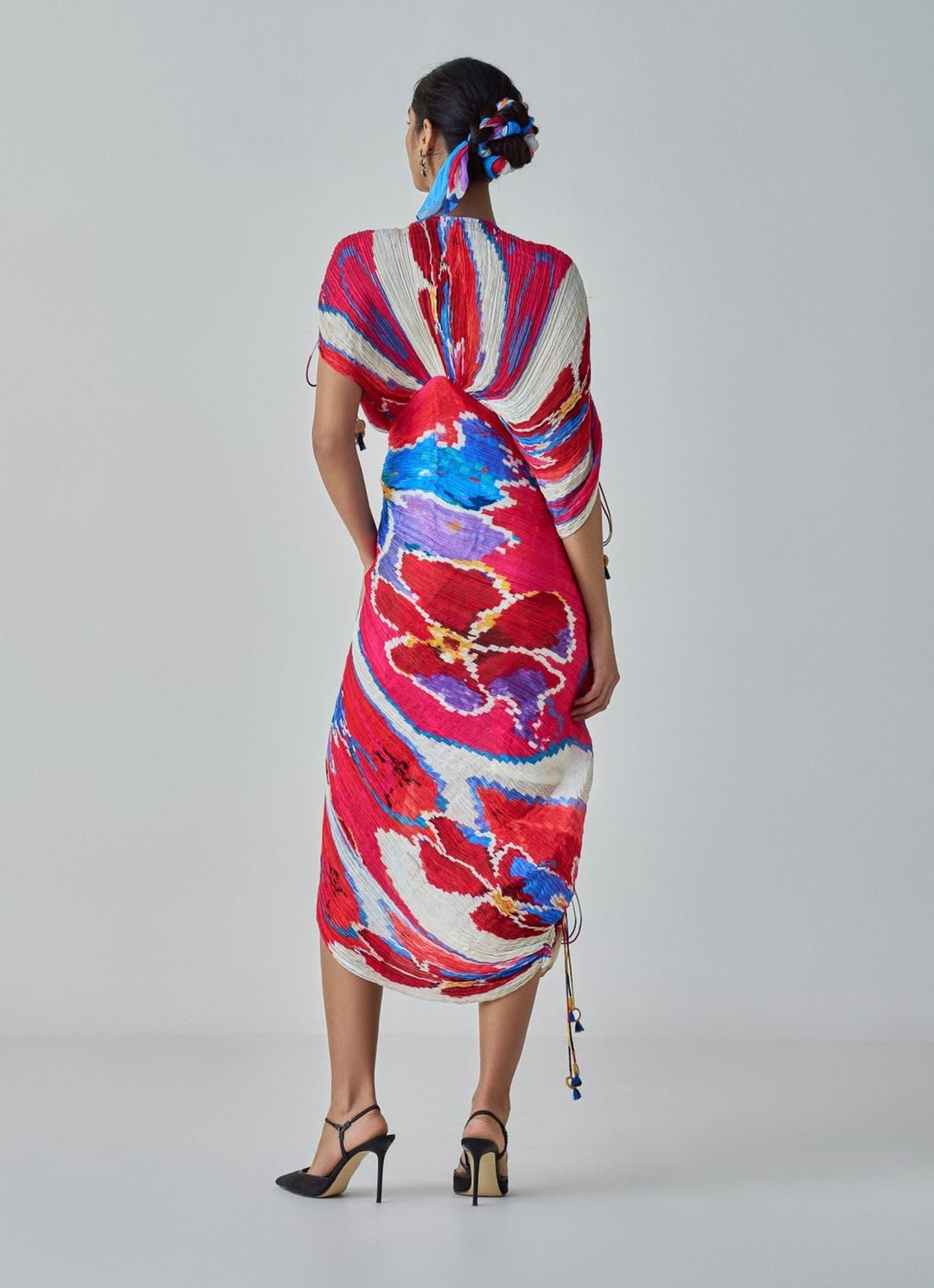 Pink Ikat Print Kaftan Dress Saaksha & Kinni - Fabilicious Fashion