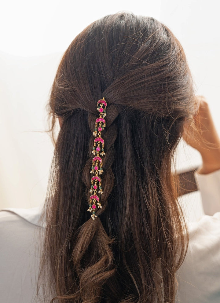 Do Taara Pink Kundan Braid PinFabilicious Fashion
