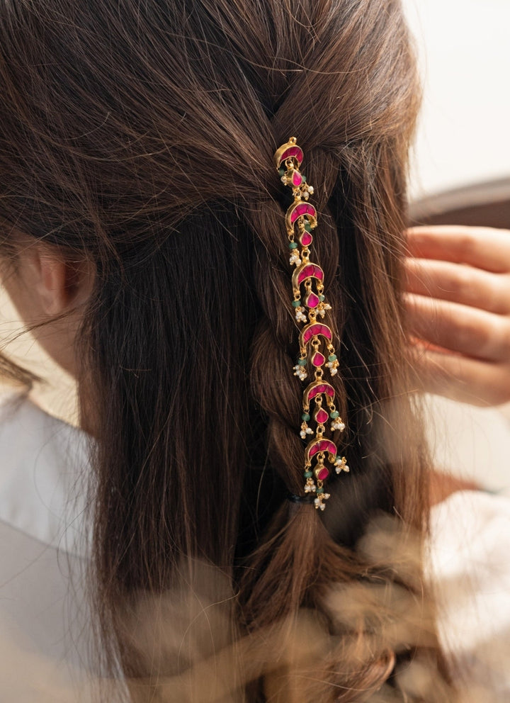Do Taara Pink Kundan Braid PinFabilicious Fashion