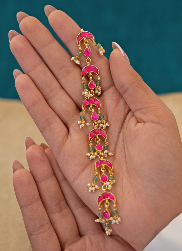 Do Taara Pink Kundan Braid PinFabilicious Fashion