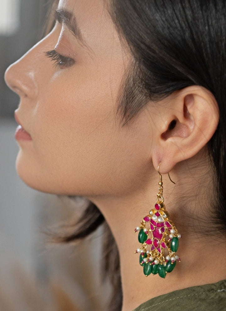 Do Taara Pink Kundan EarringsFabilicious Fashion