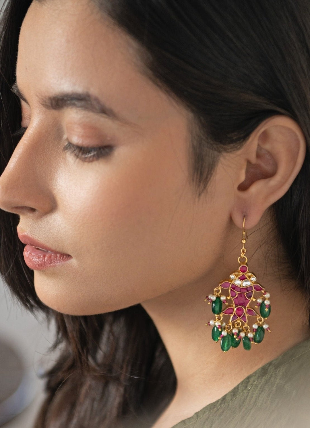 Do Taara Pink Kundan EarringsFabilicious Fashion