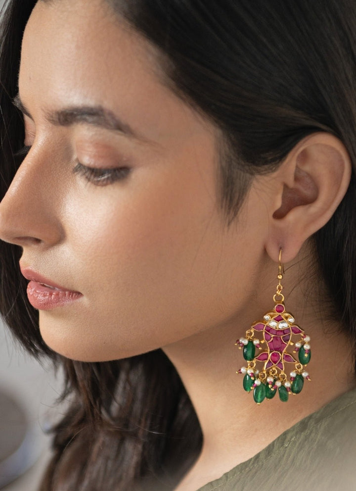 Do Taara Pink Kundan EarringsFabilicious Fashion