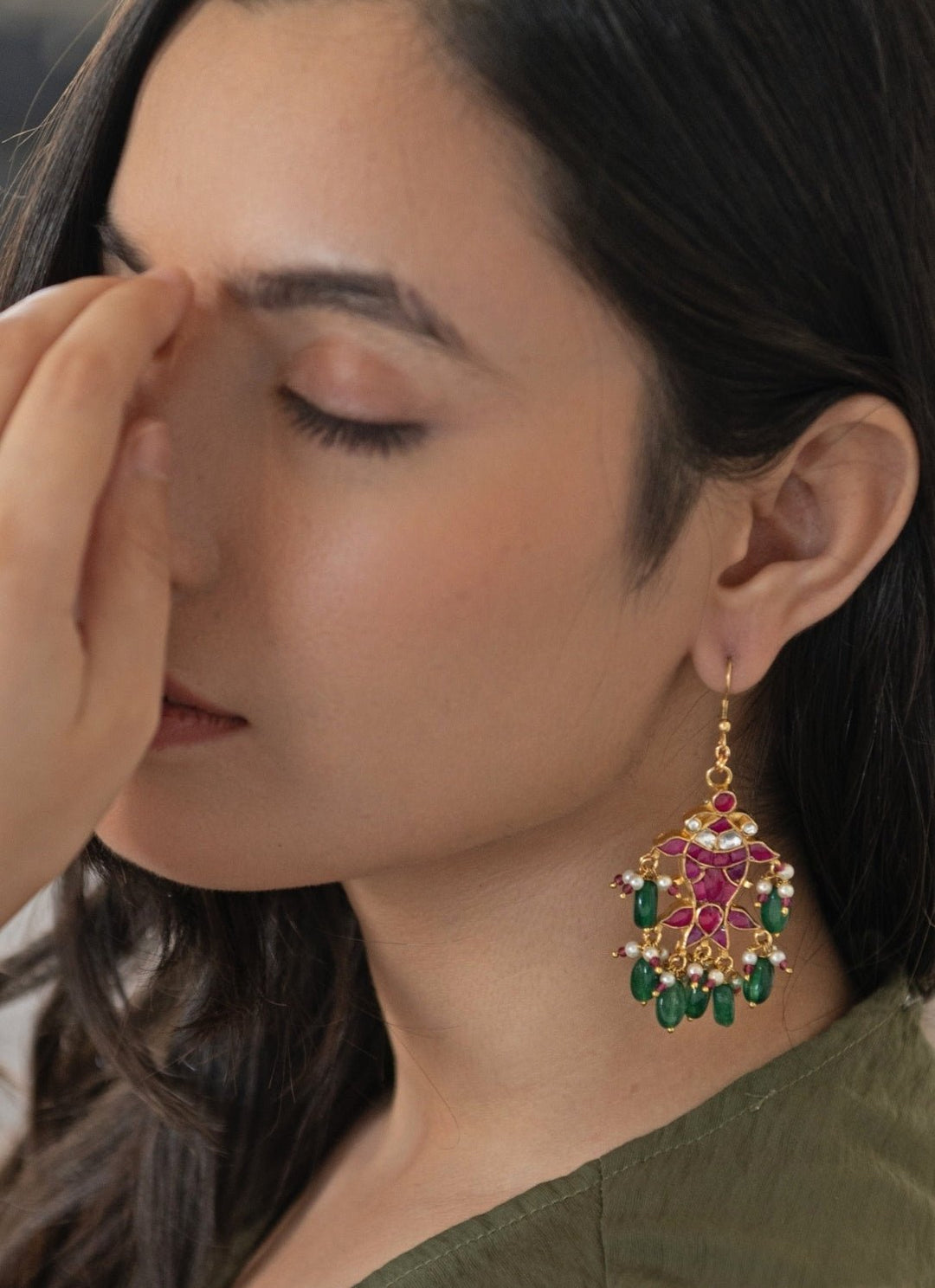 Do Taara Pink Kundan EarringsFabilicious Fashion