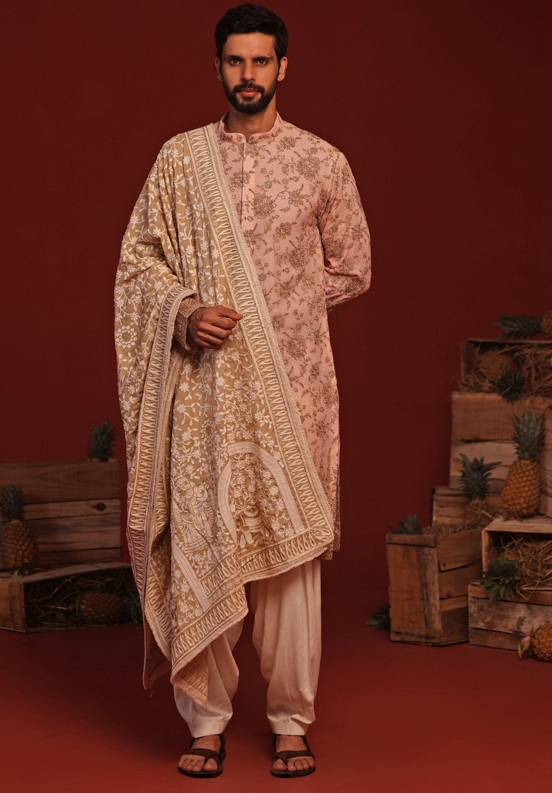 Pink Kurta Patiala Set With Embroidered Dupatta Kalpraag - Fabilicious Fashion
