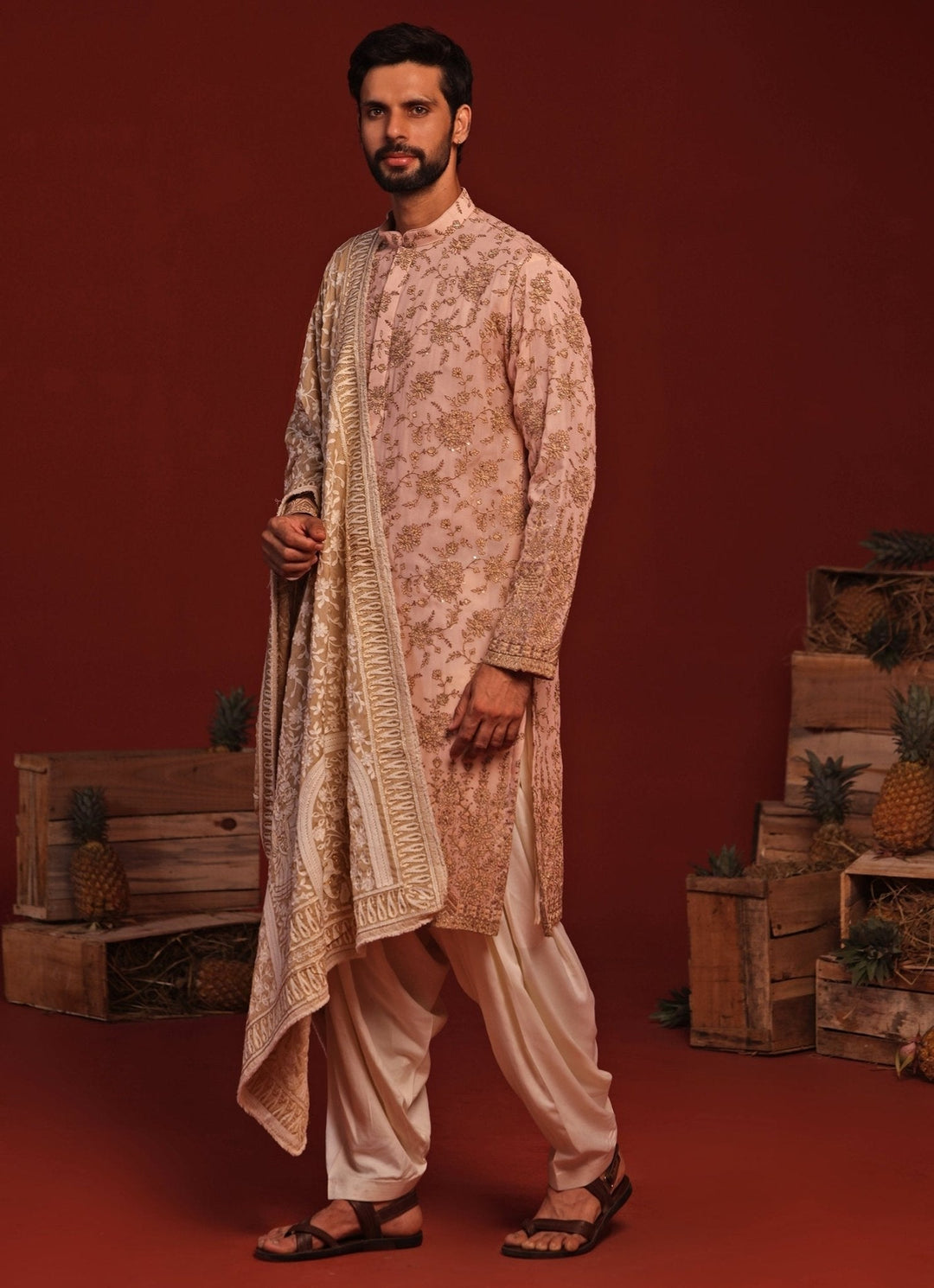 Pink Kurta Patiala Set With Embroidered Dupatta Kalpraag - Fabilicious Fashion