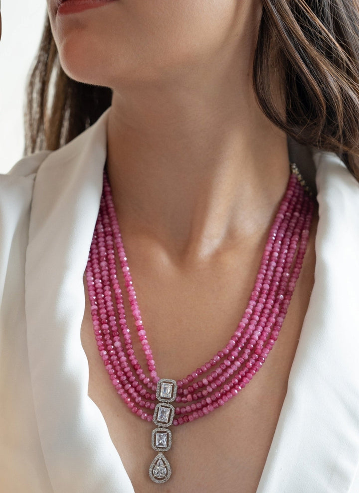 Do Taara Pink Layered NecklaceFabilicious Fashion