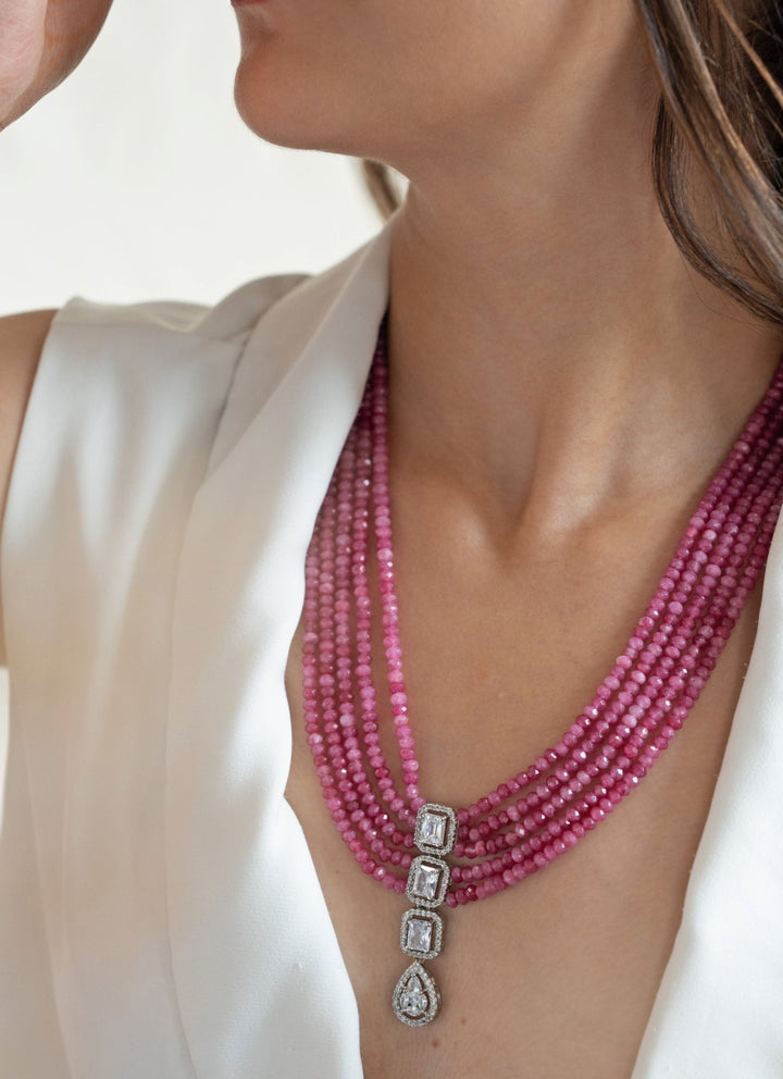 Do Taara Pink Layered NecklaceFabilicious Fashion