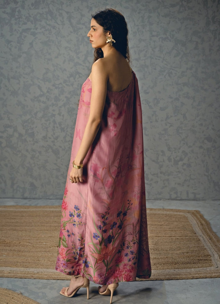 Paulmi and Harsh X Ease Pink One Shoulder Chain DressFabilicious Fashion
