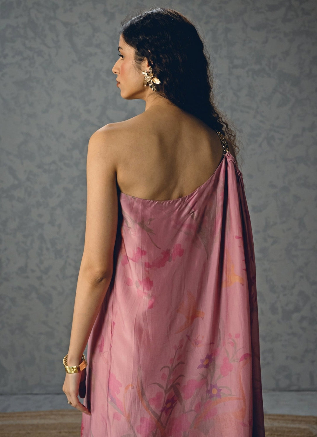 Paulmi and Harsh X Ease Pink One Shoulder Chain DressFabilicious Fashion