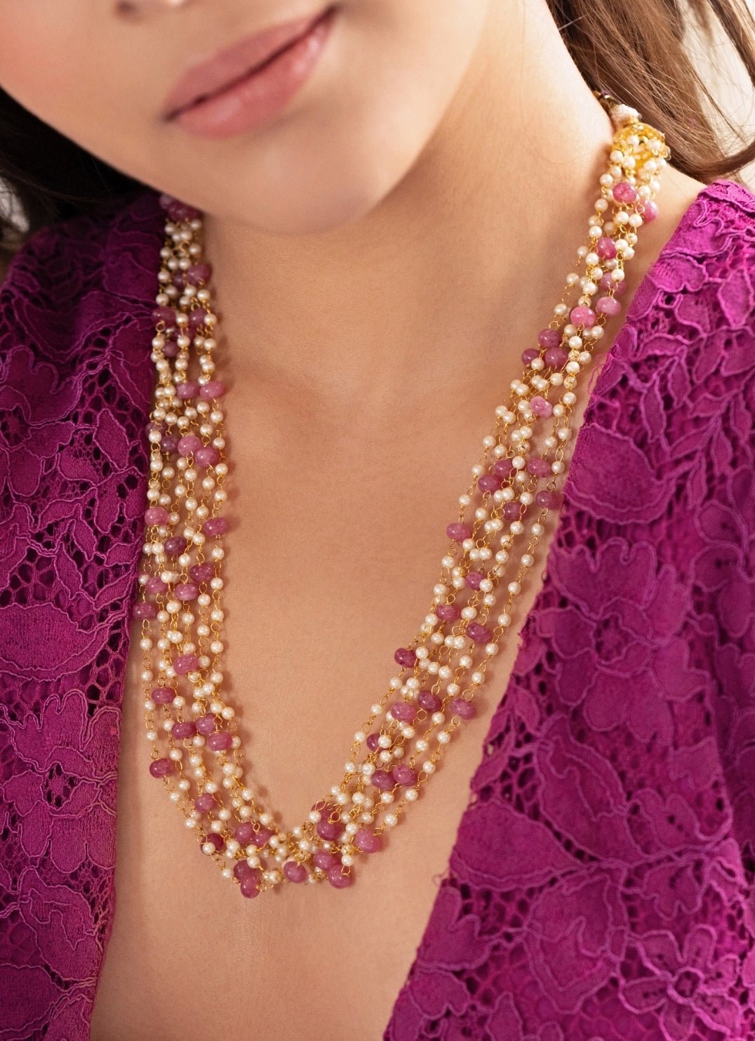 Do Taara Pink Pearls NecklaceFabilicious Fashion