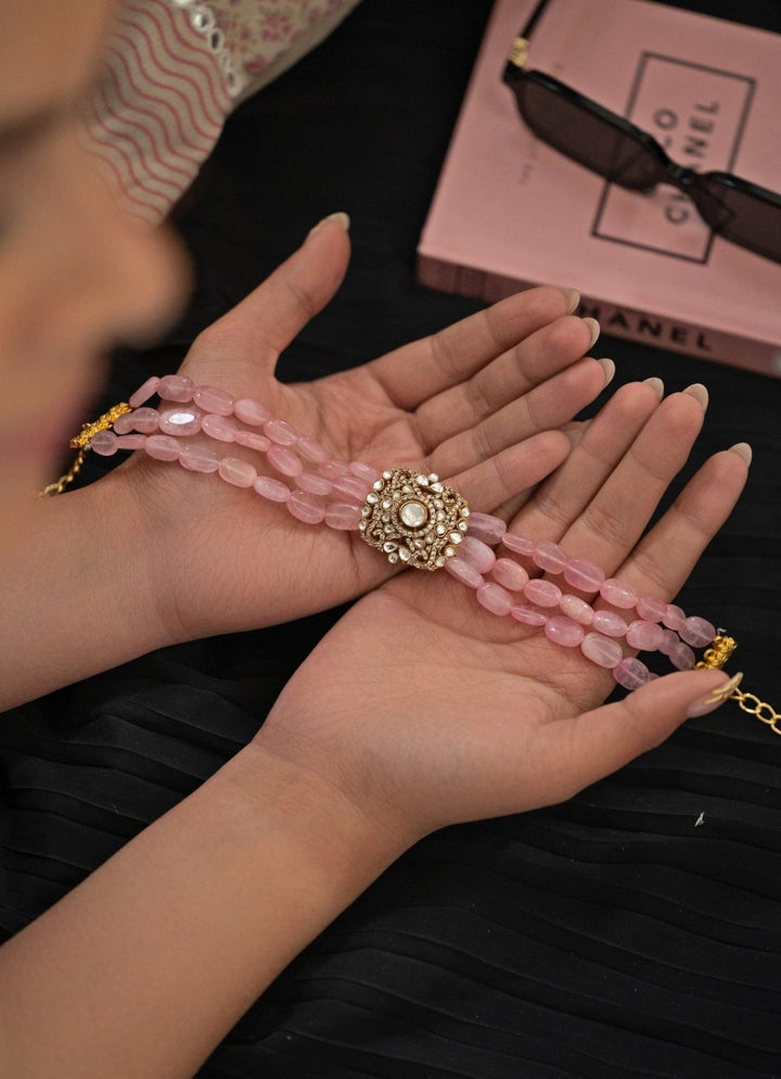 Do Taara Pink Polki Choker NecklaceFabilicious Fashion