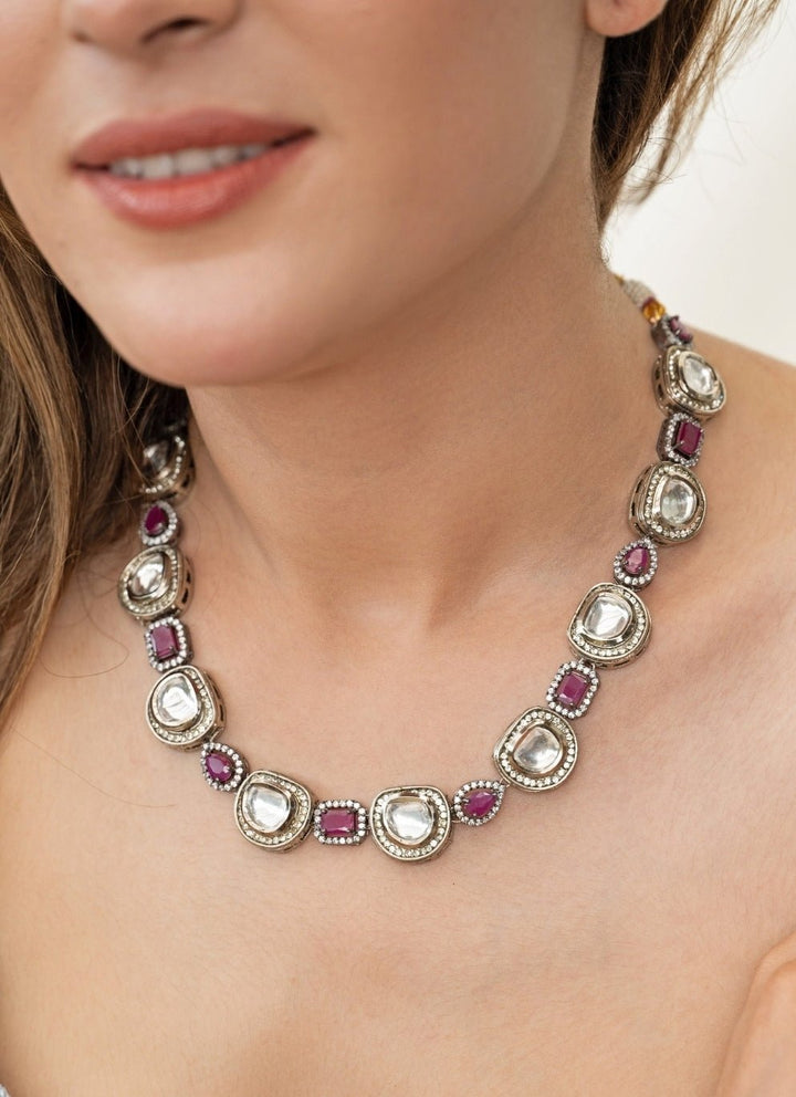 Do Taara Pink Polki NecklaceFabilicious Fashion