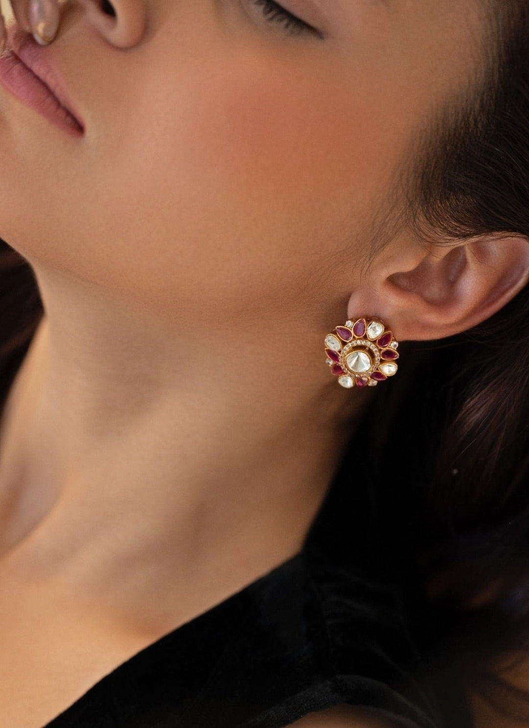 Do Taara Pink Polki StudsFabilicious Fashion