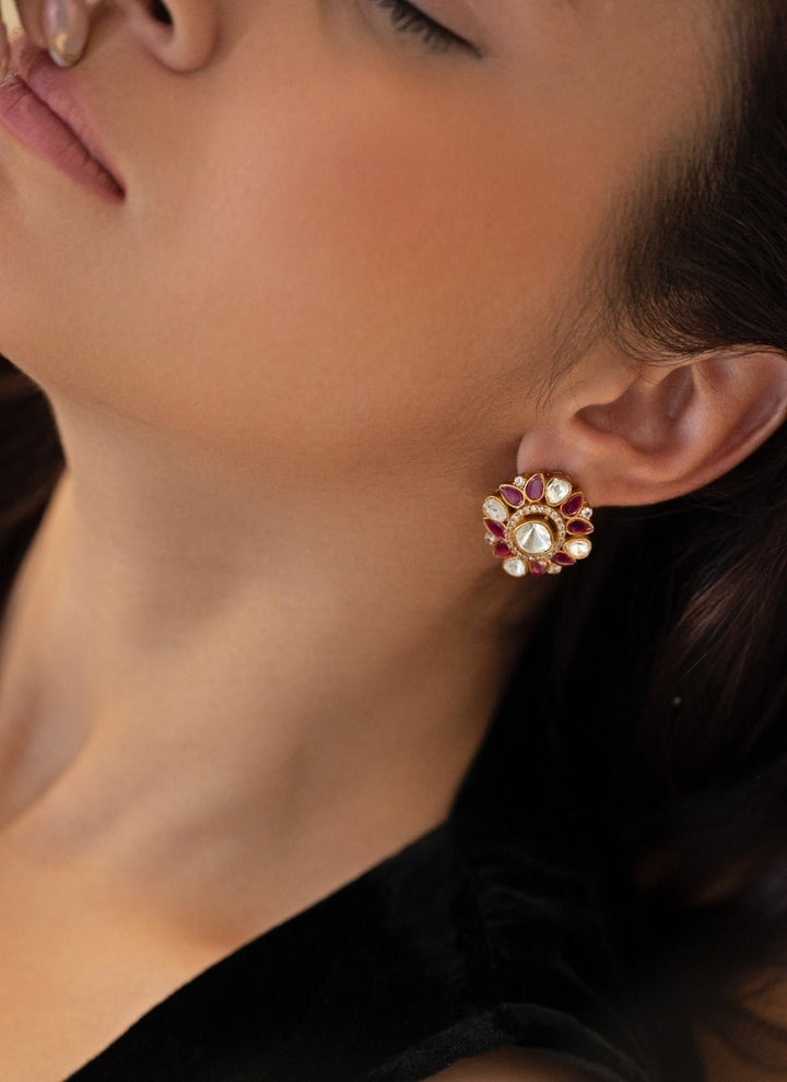 Do Taara Pink Polki StudsFabilicious Fashion
