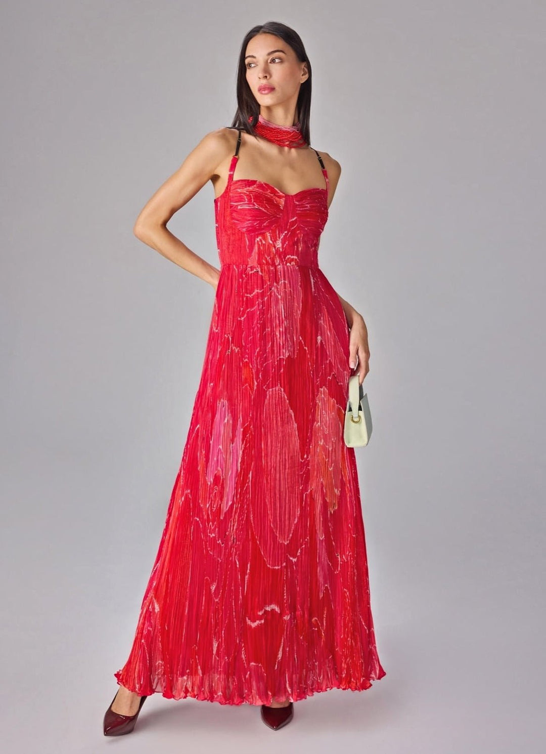 Pink Print Maxi Dress Saaksha & Kinni - Fabilicious Fashion