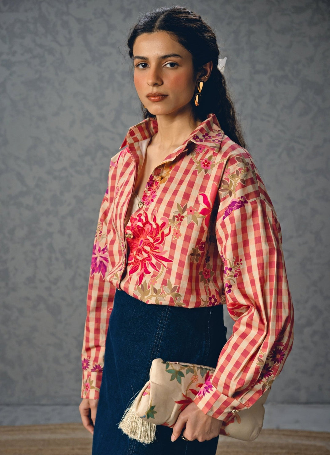 Pink Printed Cotton Shirt Paulmi and Harsh X Ease - Fabilicious Fashion