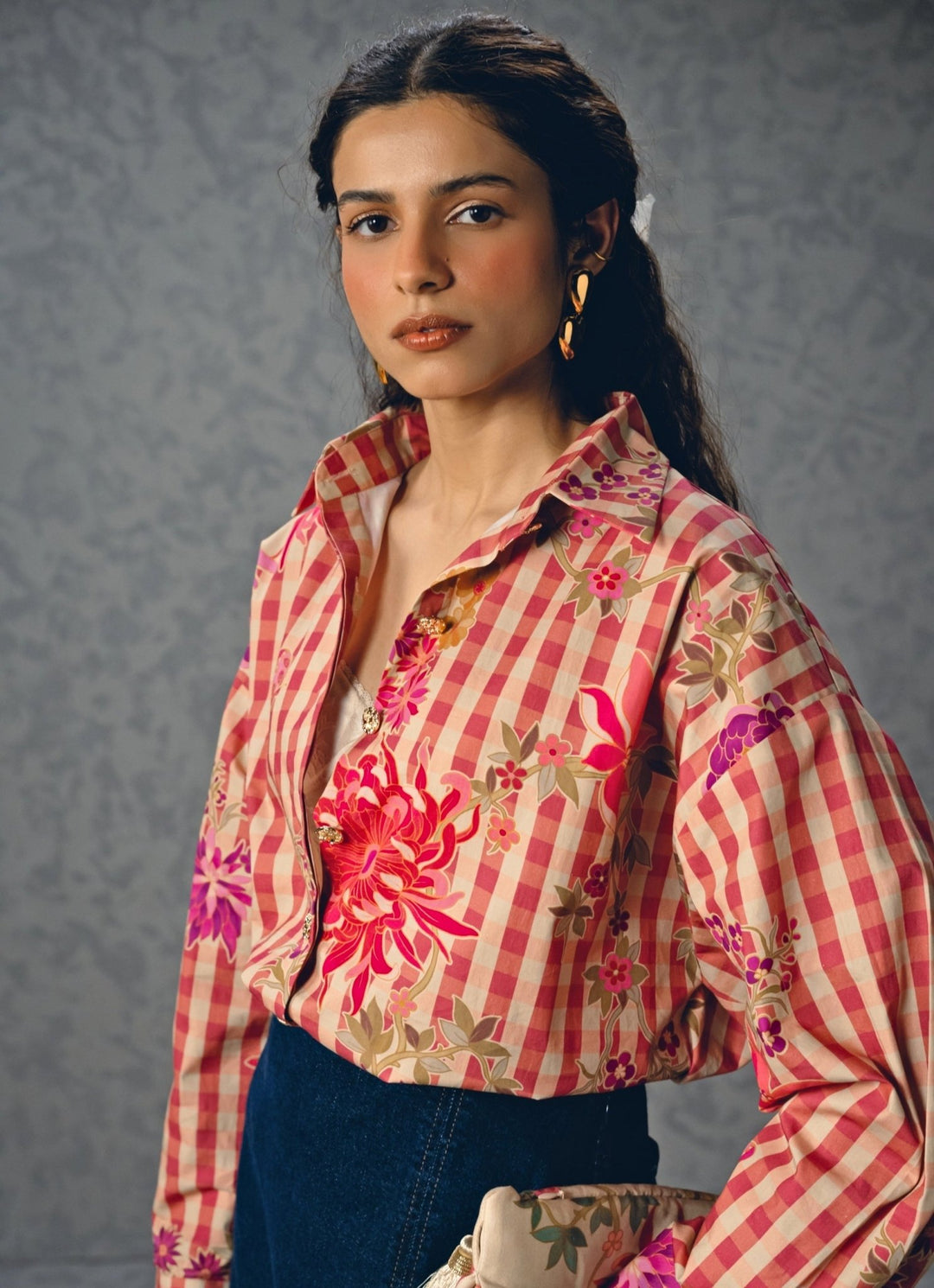 Pink Printed Cotton Shirt Paulmi and Harsh X Ease - Fabilicious Fashion
