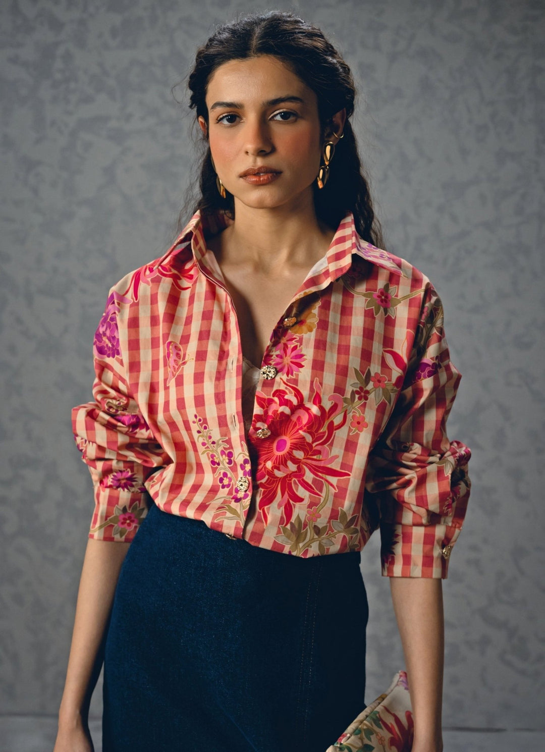Pink Printed Cotton Shirt Paulmi and Harsh X Ease - Fabilicious Fashion