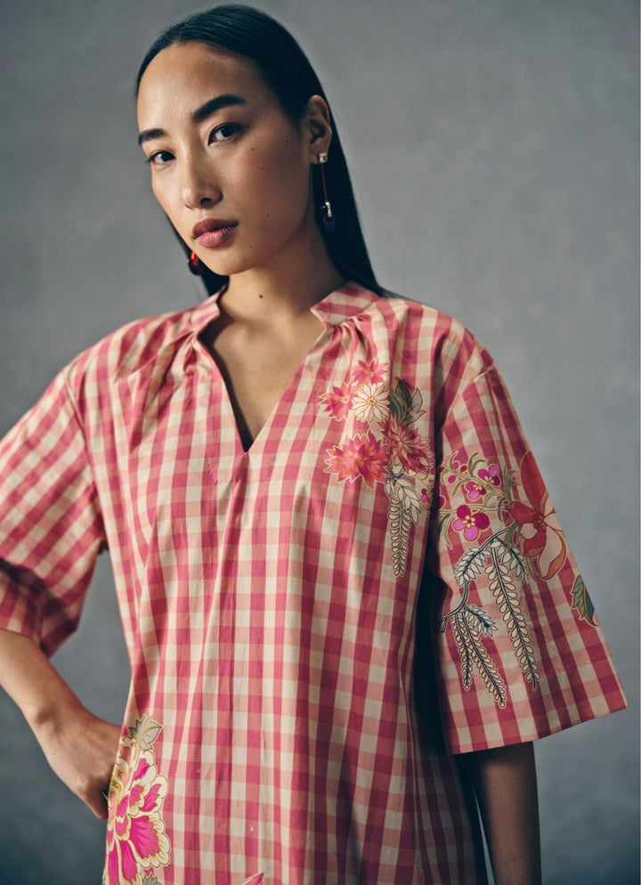 Pink Printed Cotton Short Dress Paulmi and Harsh X Ease - Fabilicious Fashion