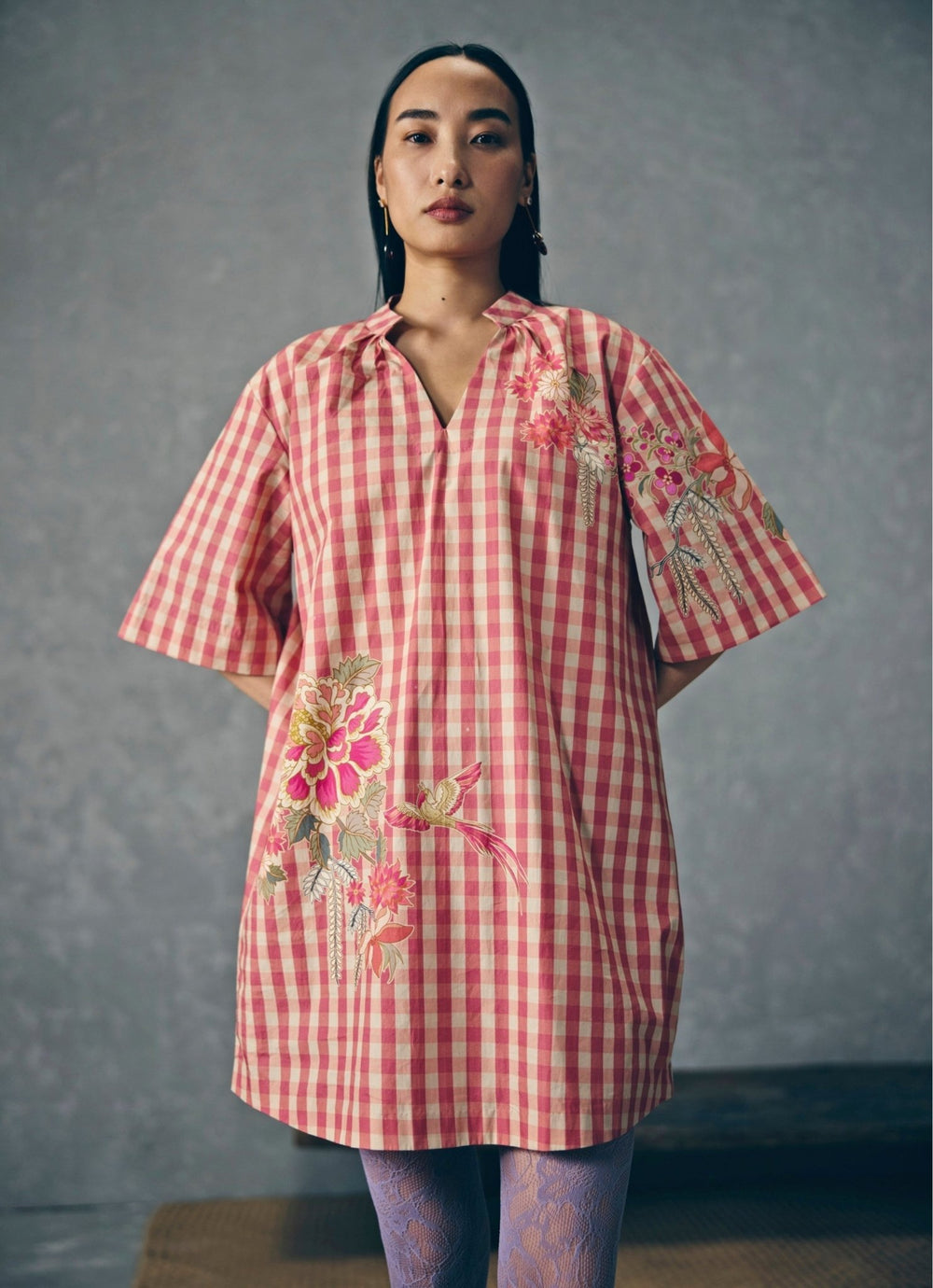 Pink Printed Cotton Short Dress Paulmi and Harsh X Ease - Fabilicious Fashion