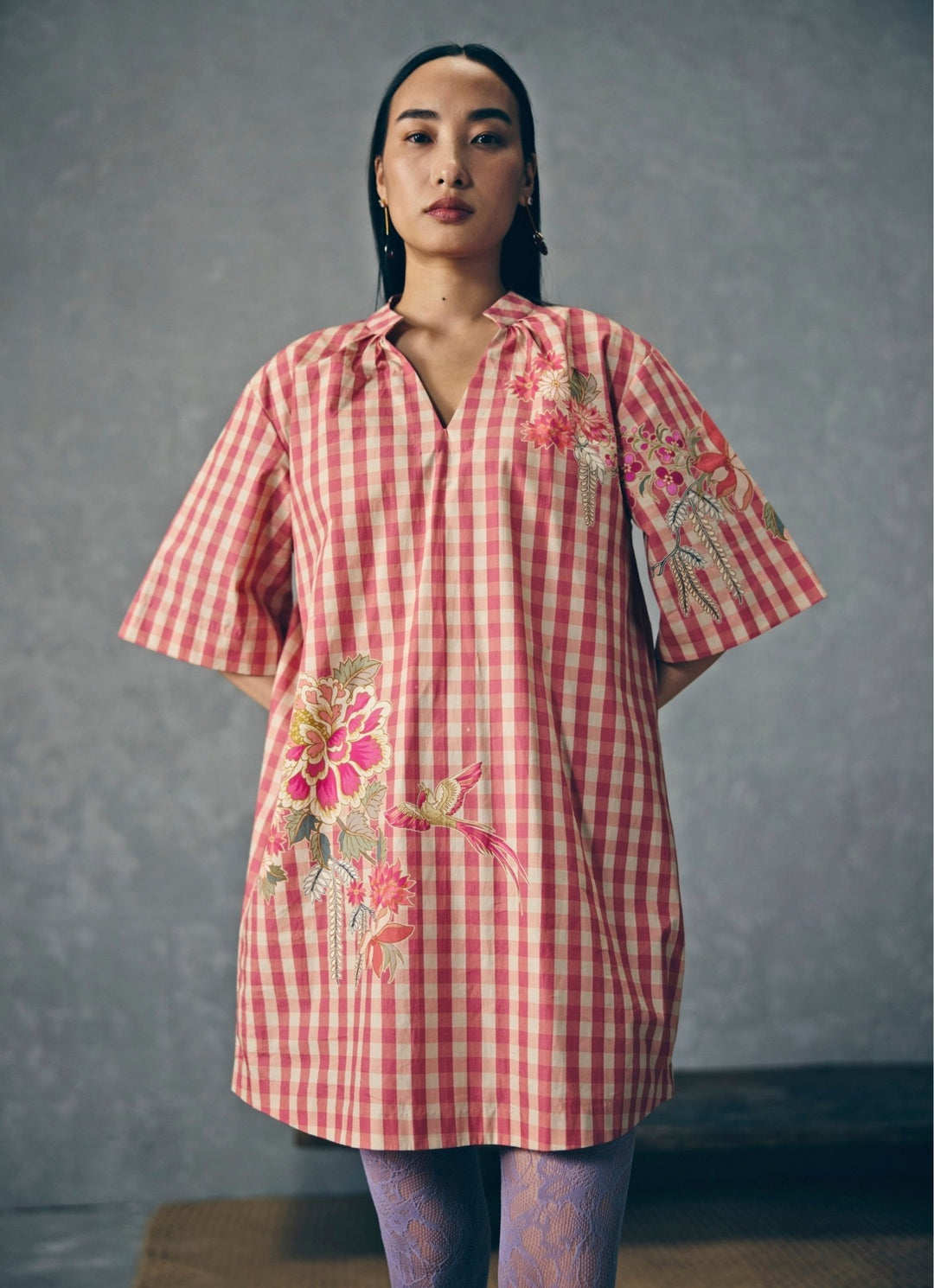Pink Printed Cotton Short Dress Paulmi and Harsh X Ease - Fabilicious Fashion