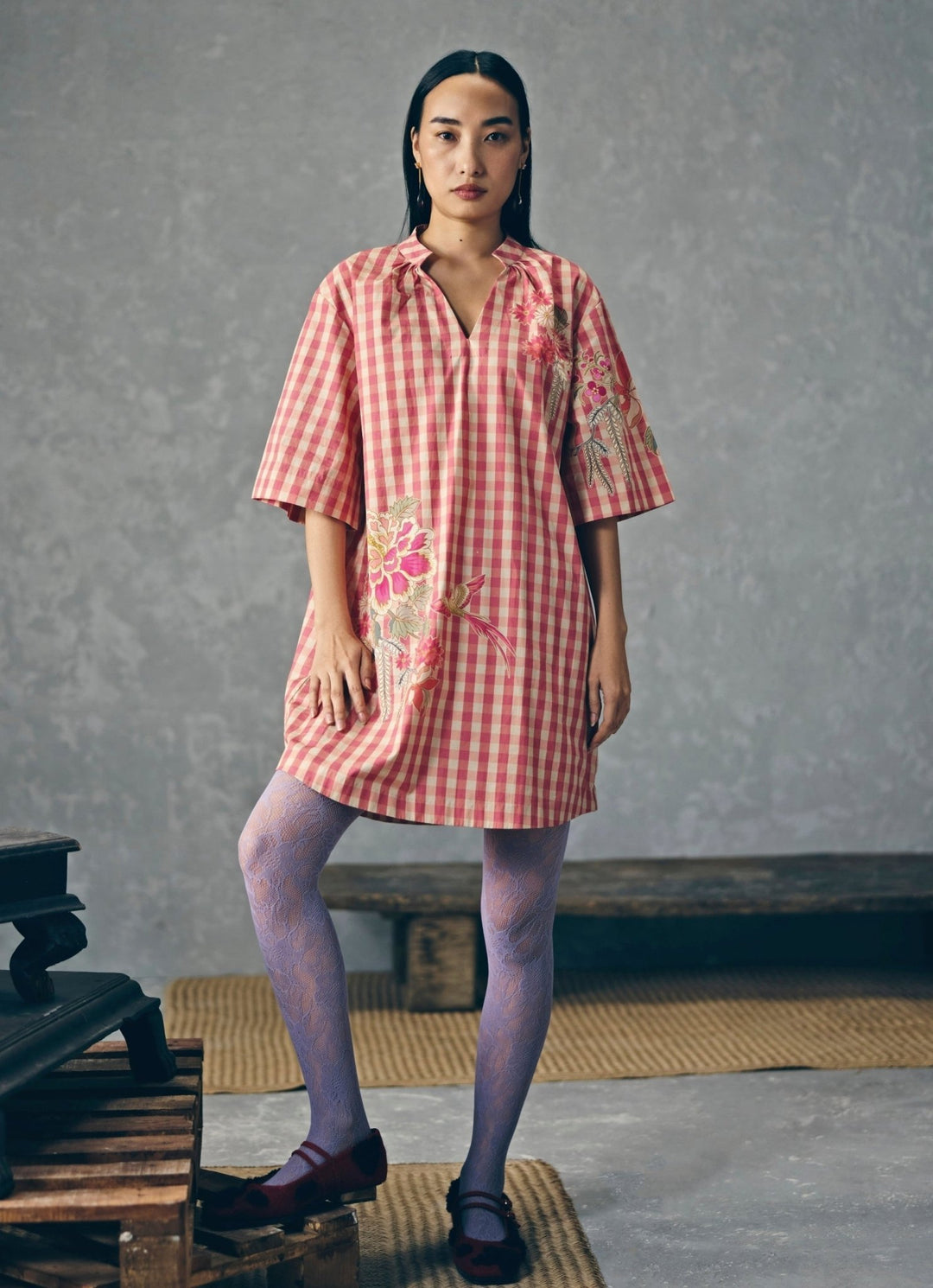 Pink Printed Cotton Short Dress Paulmi and Harsh X Ease - Fabilicious Fashion