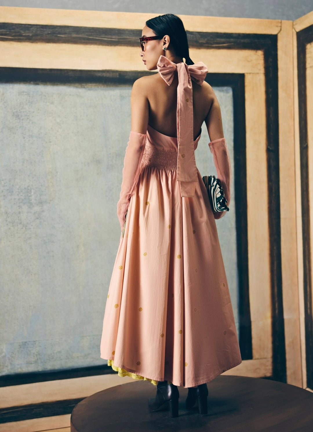 Pink Printed Summer Dress Paulmi and Harsh X Ease - Fabilicious Fashion