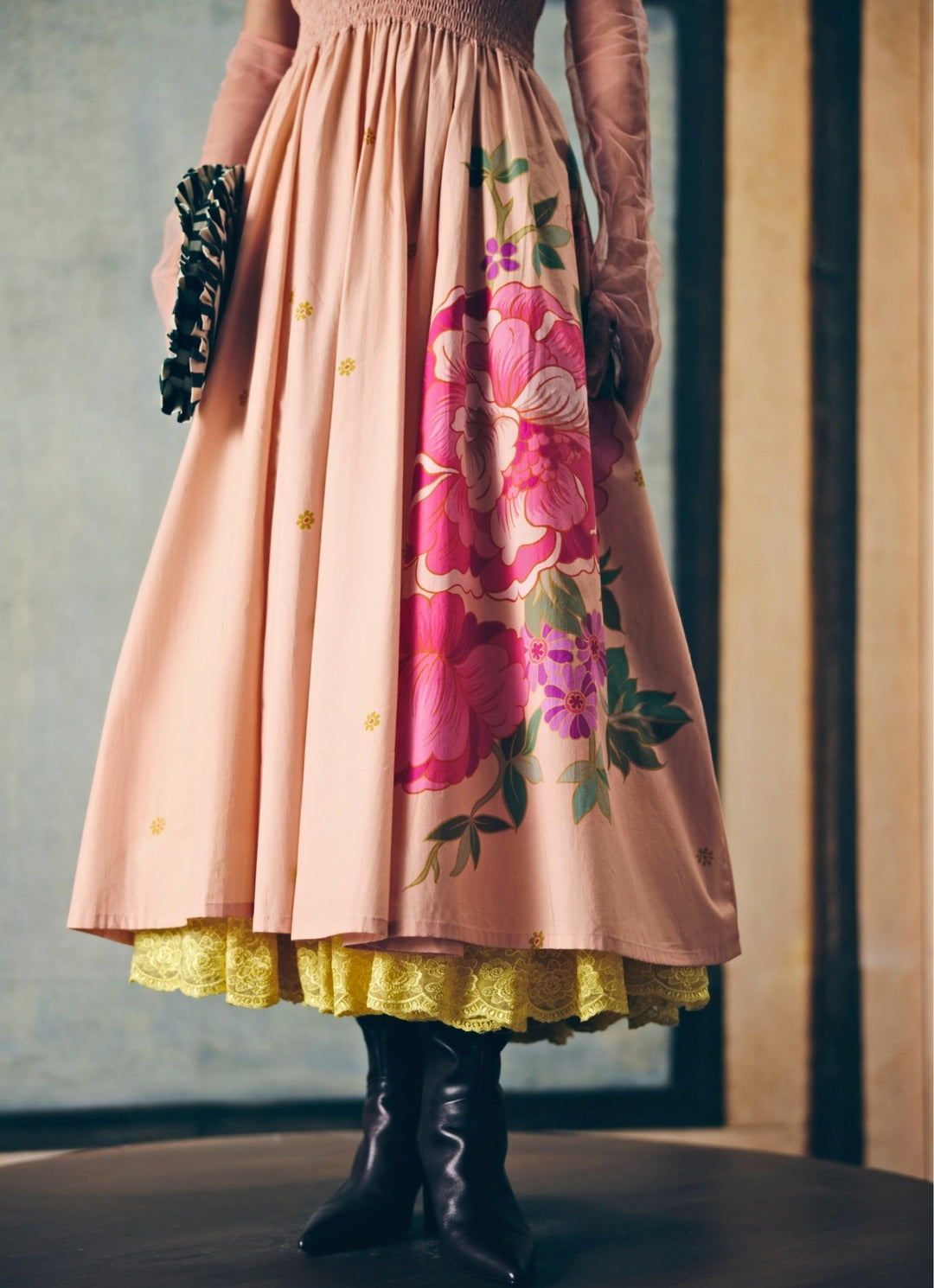 Pink Printed Summer Dress Paulmi and Harsh X Ease - Fabilicious Fashion