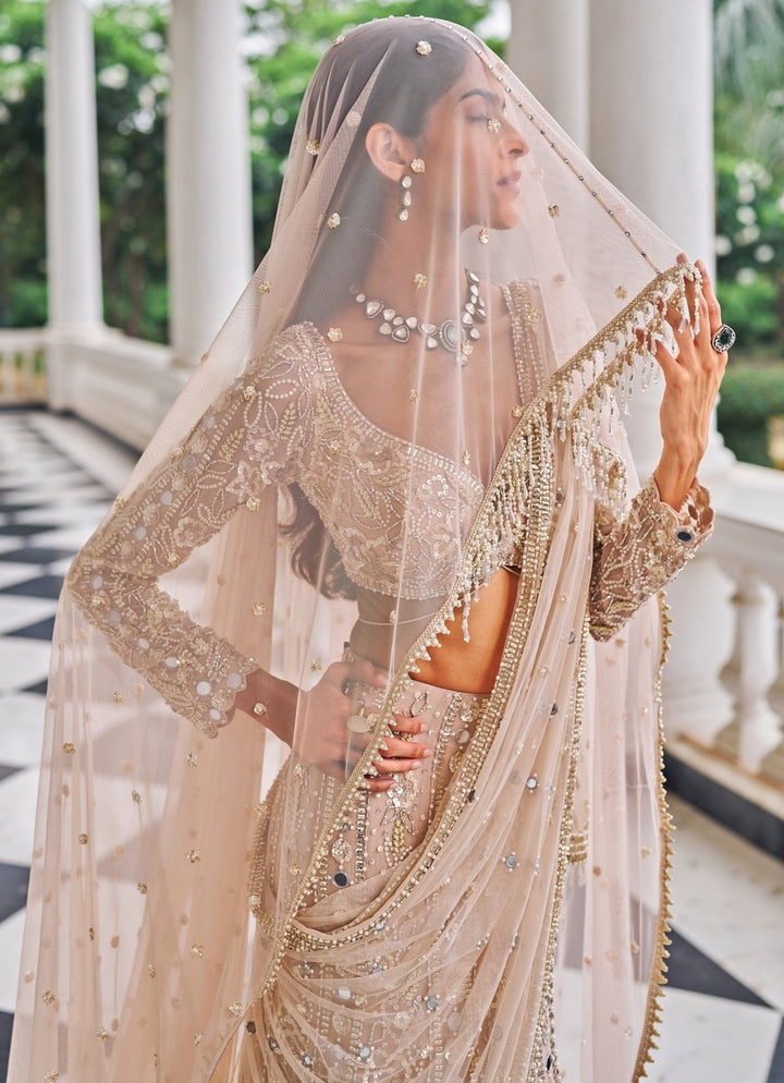 Pink Sequinned Mermaid Lehenga Set Nidhika Shekar - Fabilicious Fashion