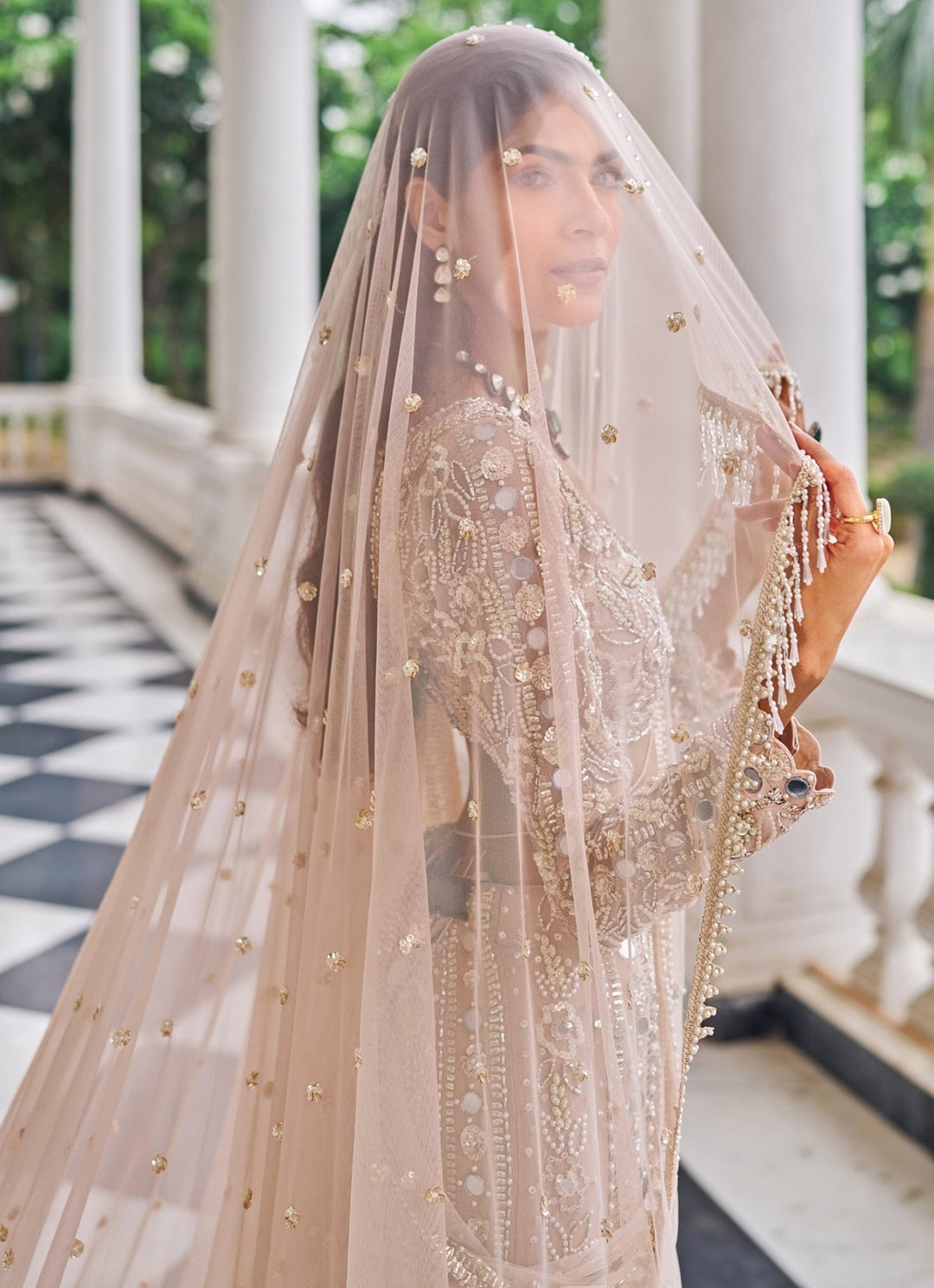 Pink Sequinned Mermaid Lehenga Set Nidhika Shekar - Fabilicious Fashion