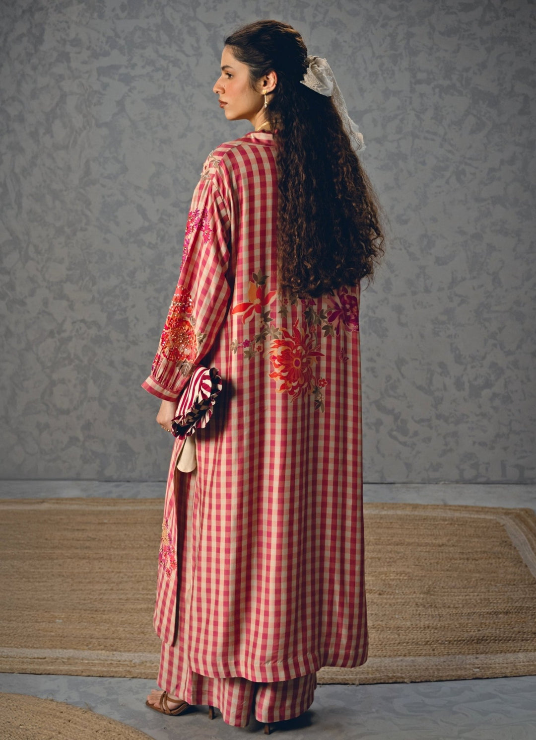 Pink Silk Kurta Pants Set Paulmi and Harsh X Ease - Fabilicious Fashion