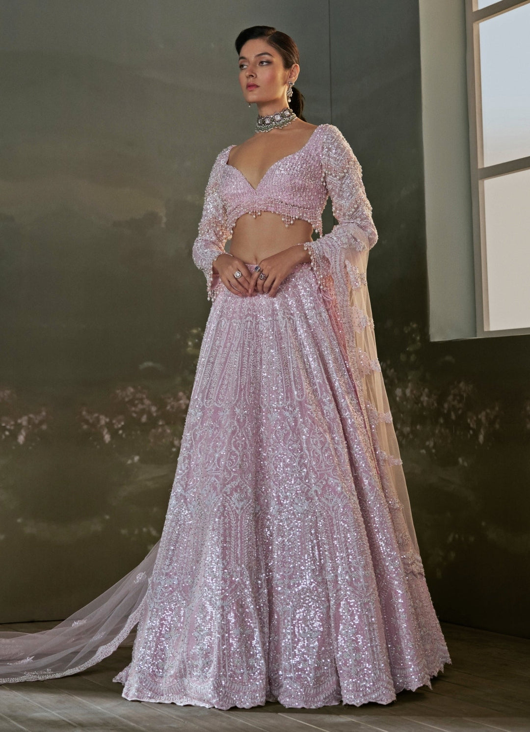Pink Soft Net Lehenga Set Nitika Gujral - Fabilicious Fashion