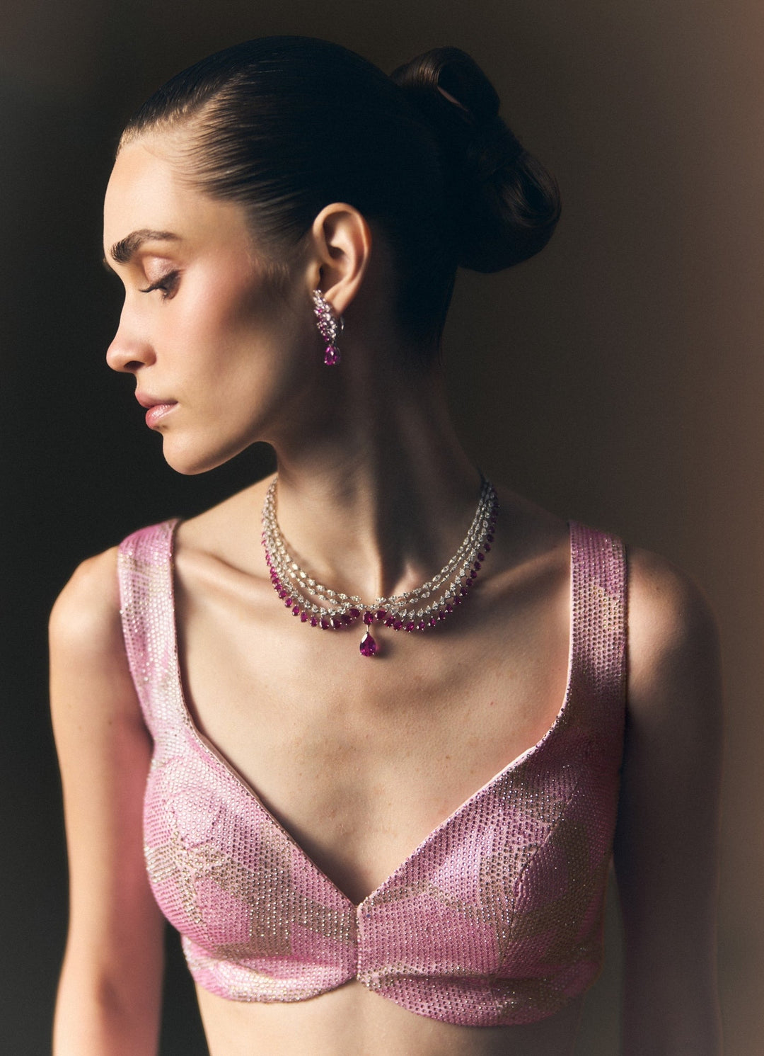 Angad Singh Pink Soft Net Pre-Draped SareeFabilicious Fashion