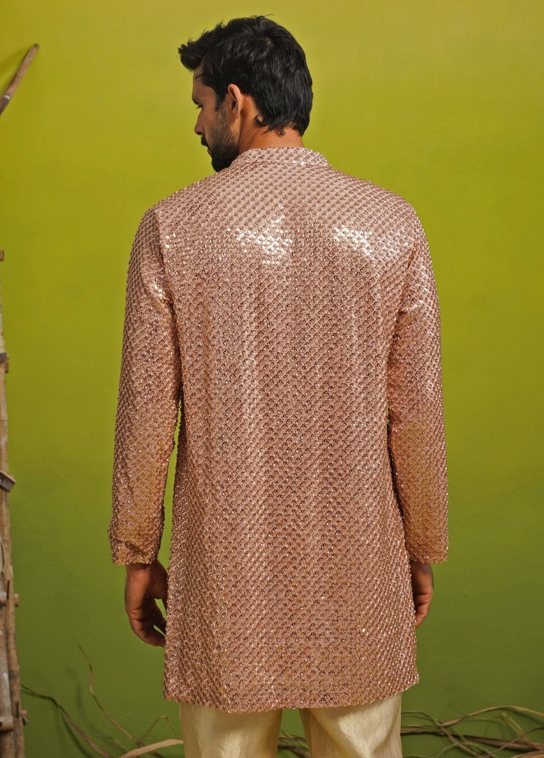 Pink Tissue Short Kurta Set Kalpraag - Fabilicious Fashion