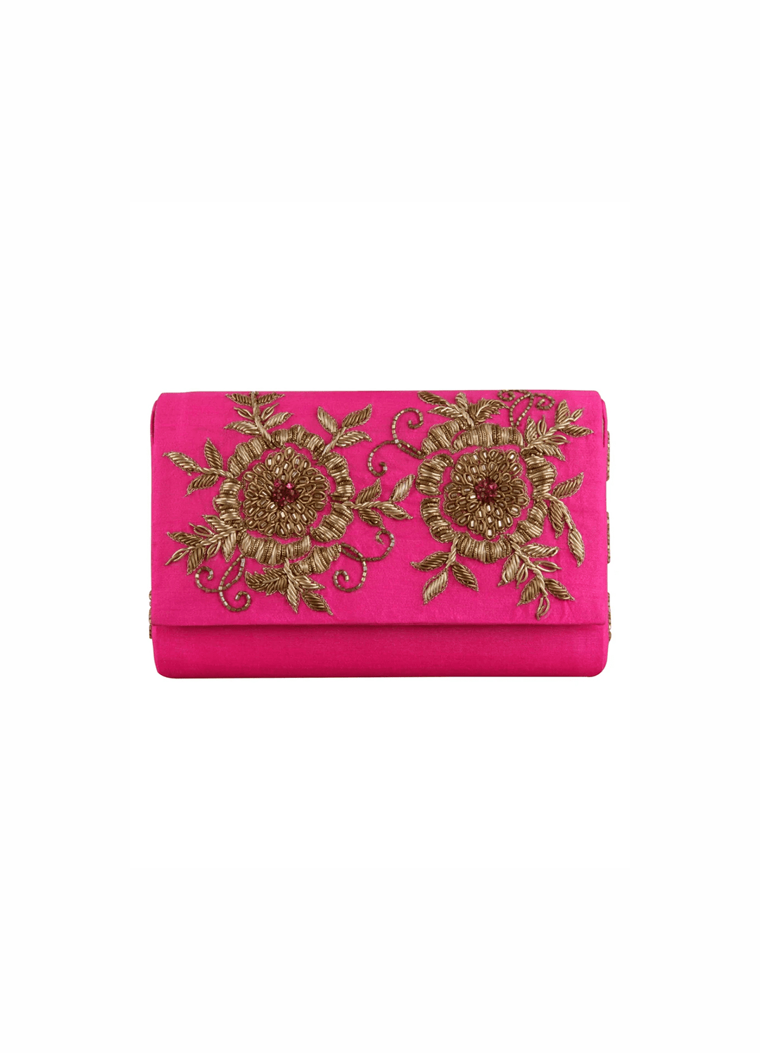 Pink Zardosi Clutch The Purple Sack - Fabilicious Fashion