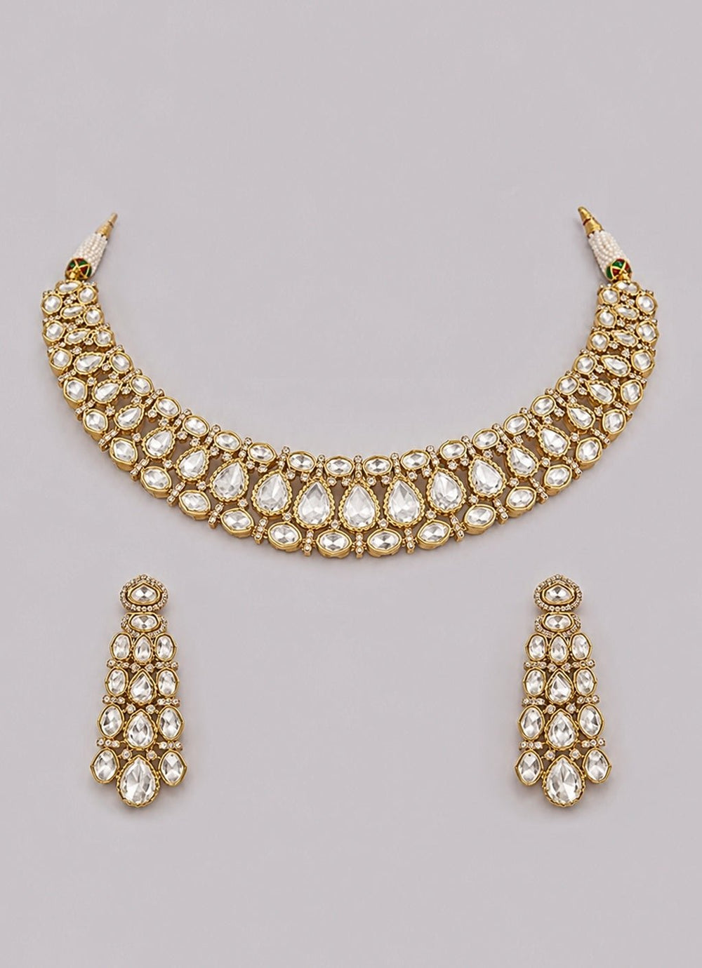 Zevar by Geeta Polki Dual Tone Necklace SetFabilicious Fashion