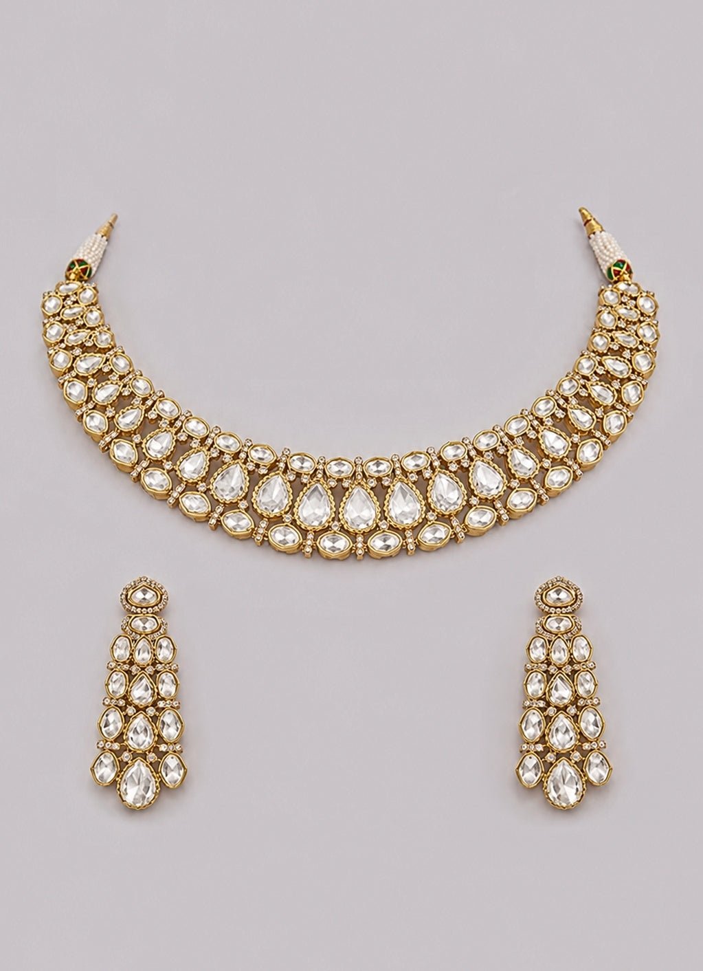 Zevar by Geeta Polki Dual Tone Necklace SetFabilicious Fashion