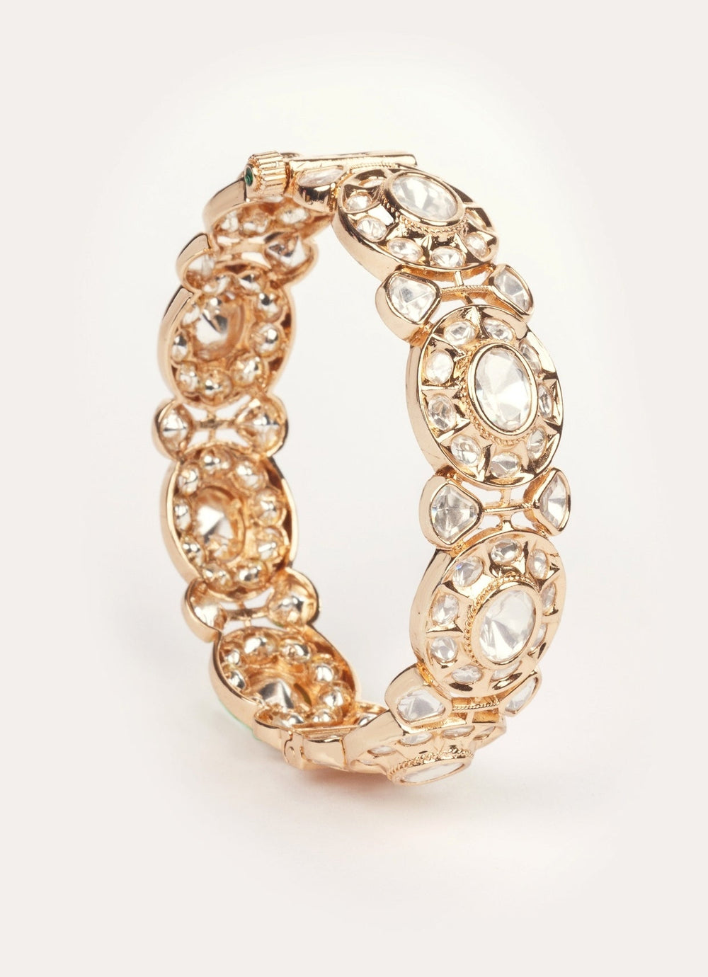 Polki Gold Bangle Set Zevar by Geeta - Fabilicious Fashion