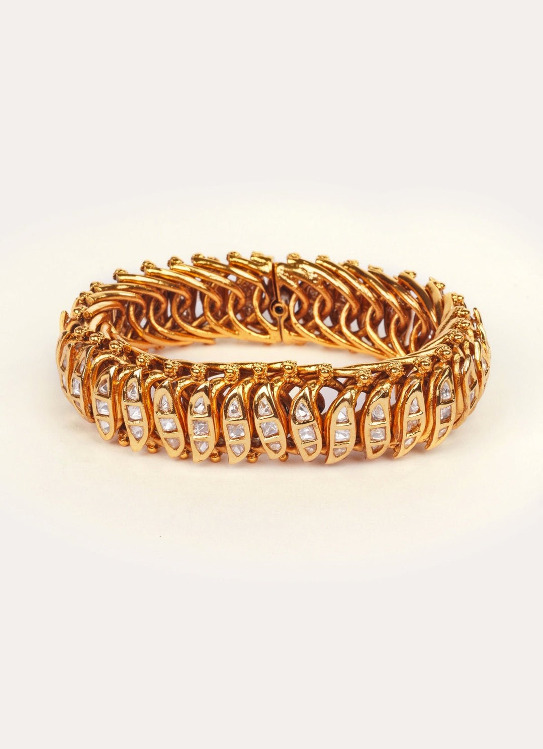 Polki Gold Bracelet Zevar by Geeta - Fabilicious Fashion