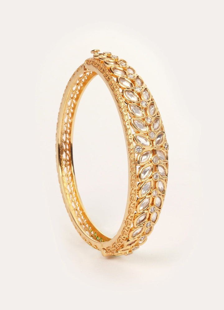 Polki Gold Bracelet Zevar by Geeta - Fabilicious Fashion